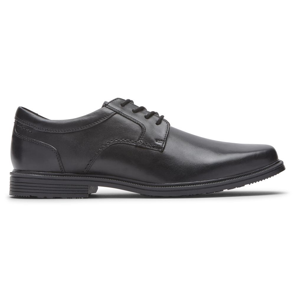 Sapatos Oxford Homem Rockport Taylor Waterproof Plain Toe Pretas,Portugal AVRHM-0672